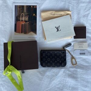 Louis Vuitton Black Monogram Pochette Accessoires Monogram Idylle Fusain